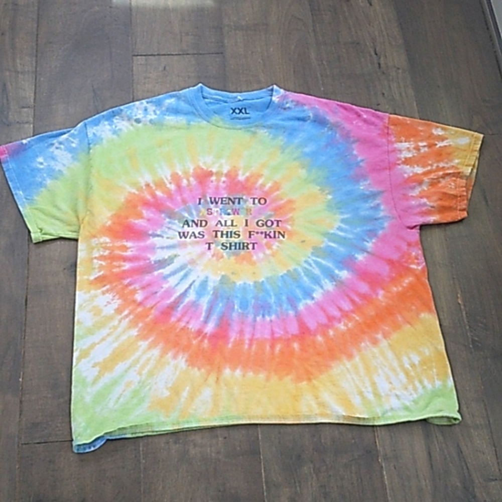 TRAVIS SCOTT 2018 LALLAPALOOZA ALL I GOT WAS THIS T SHIRT TIE DYE MENS XXL